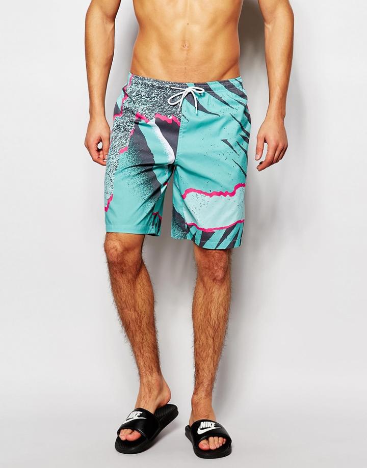 Boardies Graphic Print Board Shorts - Green