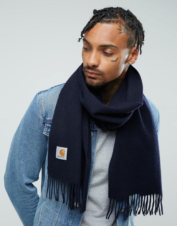 Carhartt Wip Wool Clan Scarf - Navy