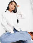 Y.a.s. Rosi Volume Sleeve Button Down Shirt In White