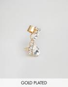 Johnny Loves Rosie Isabella Gem Ear Cuffs - Silver
