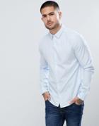 Emporio Armani Slim Fit Textured Shirt In Light Blue - Blue