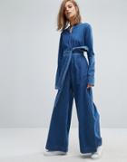 Waven Rosalin Wide Leg Jumpsuit - Blue