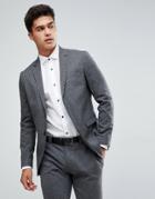 Jack & Jones Premium Slim Blazer In Mini Check - Gray