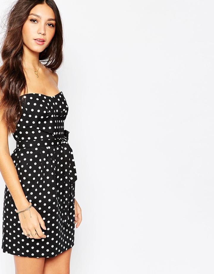 Pepe Jeans Polka Dot Strapless Dress - 262