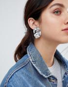 Weekday Large Statement Earring In Silver - Silver