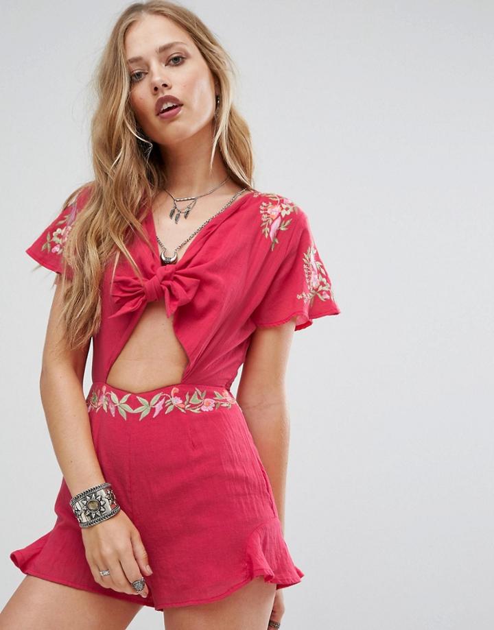 Rahicali Lotus Destined Romper - Red