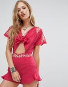 Rahicali Lotus Destined Romper - Red