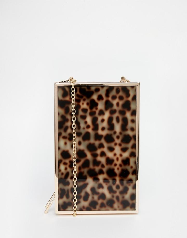 Asos Glam Box Bag On Chain - Multi