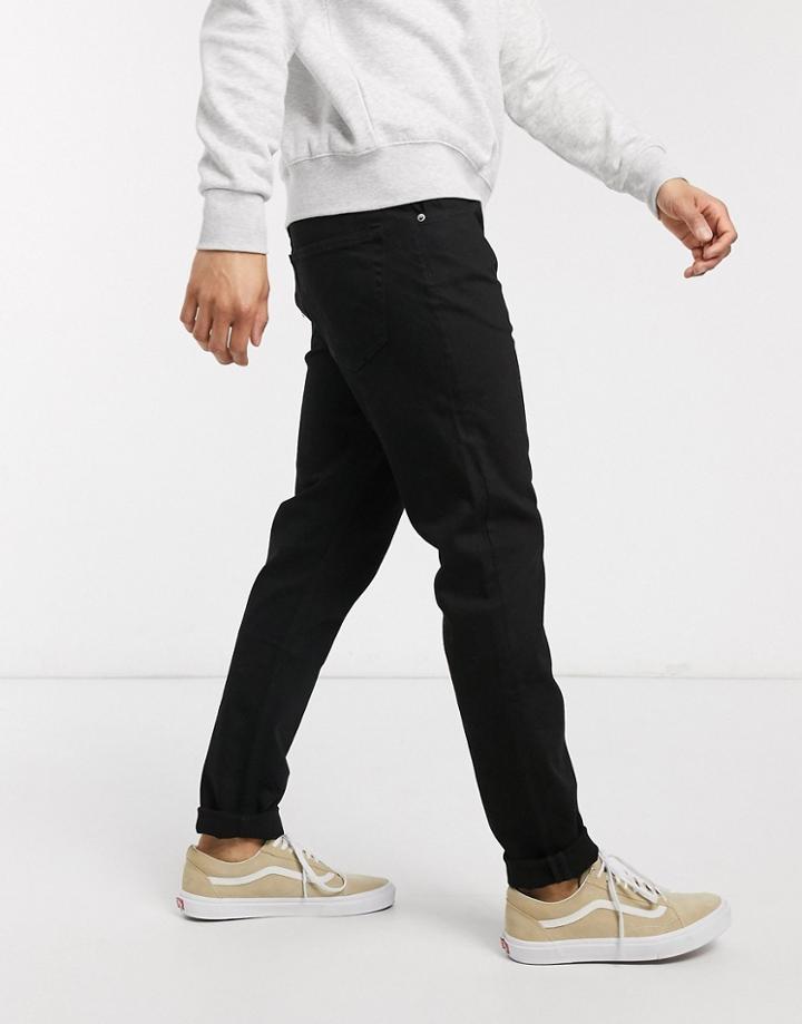 Weekday Sunday Relaxed Tapered Jeans In Black