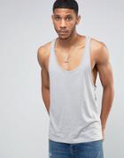 Asos Extreme Racer Back Tank In Gray - Gray