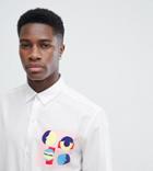 Noak Oversized Shirt With Design - White