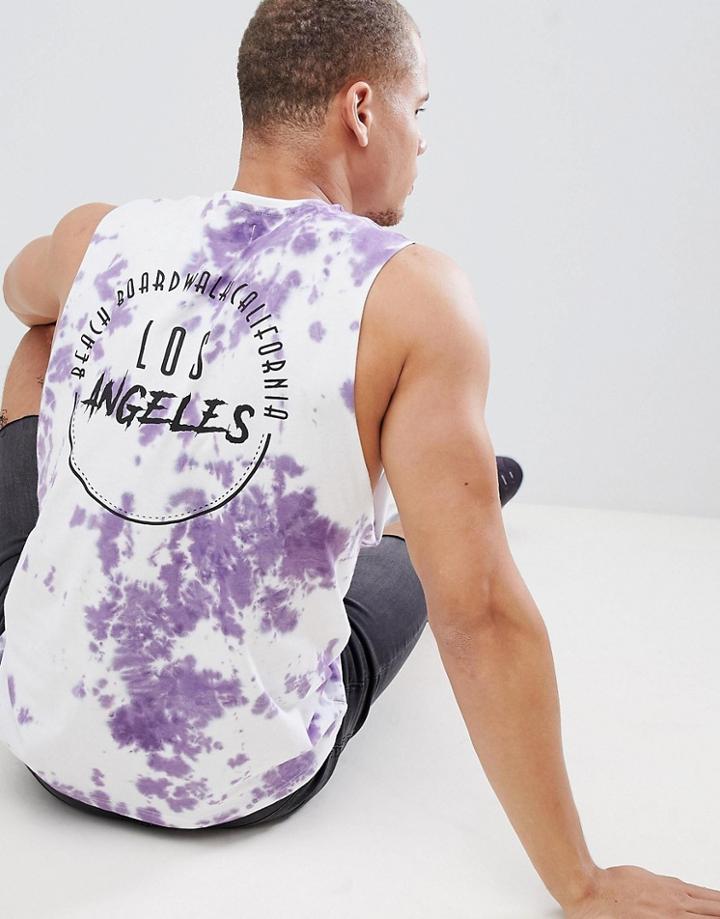 Urban Threads Tie Dye Tank - Purple