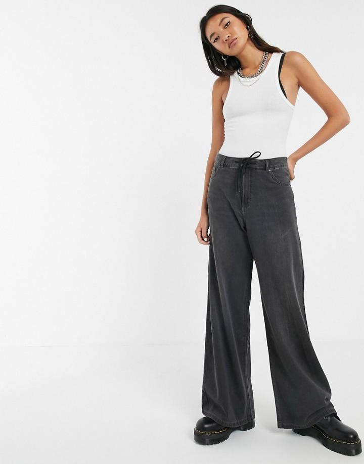 Cheap Monday Ideal Wide Leg Pants-black