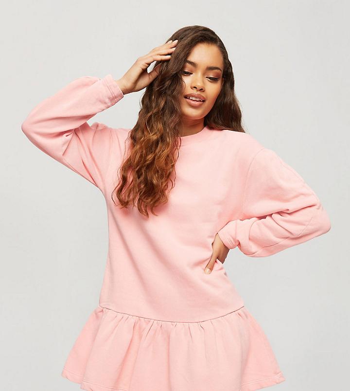 Miss Selfridge Petite Smock Dress In Pink