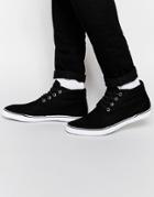 Asos Chukka Sneakers In Black With Padded Cuff - Black