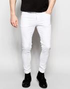 Dark Future Extreme Super Skinny Jeans In White - White