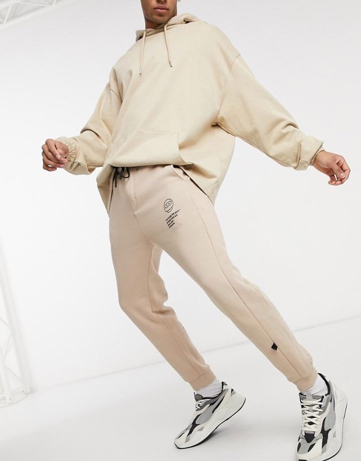 Bershka Sweatpants In Light Brown