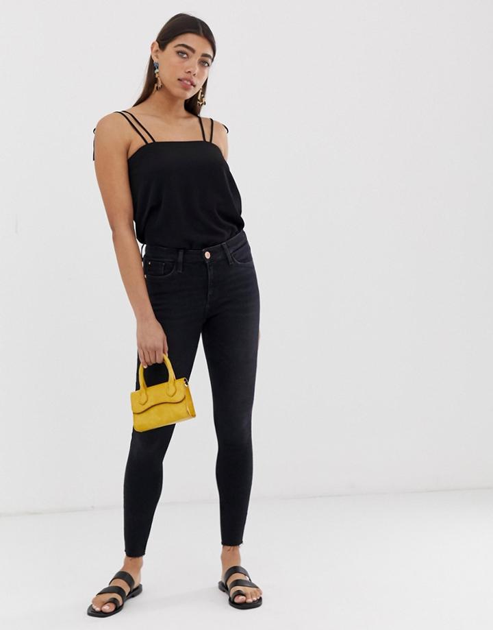 River Island Amelie Skinny Jeans In Black