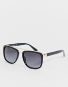 Jeepers Peepers Square Sunglasses In Black