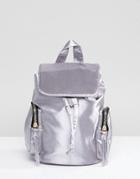 Yoki Fashion Double Pocket Mini Backpack - Gray