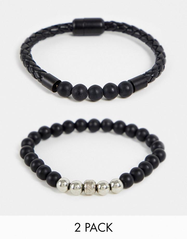 Jack & Jones Multi Bracelet In Black