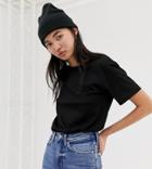 Weekday Relaxed Fit Crew Neck T-shirt In Black