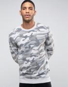 Only & Sons Sweatshirt In Camo - Gray