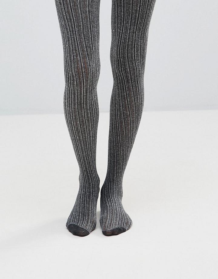 Jonathan Aston Linear Gray Tights - Gray