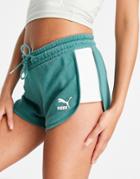 Puma Booty Sweat Shorts In Teal-green