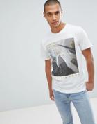 Jack & Jones Originals T-shirt With Neon Detail Photo Print - White