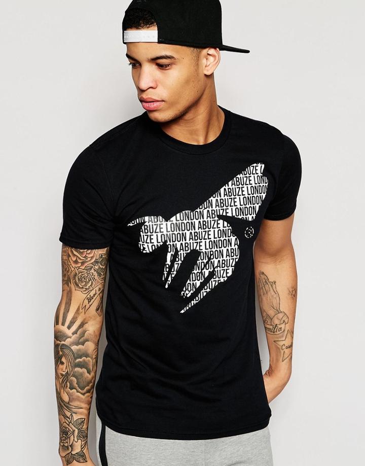 Abuze London T-shirt Script Wasp - Black
