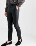 Twisted Tailor Skinny Fit Pants With Silver Piping - Black