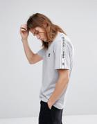 Dc Shoes T-shirt With Baseball Rib And Taping - Gray