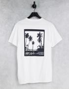 Hollister Summer Fade Back Print T-shirt In White
