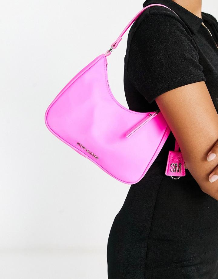 Steve Madden Bpaula Nylon Shoulder Bag In Hot Pink