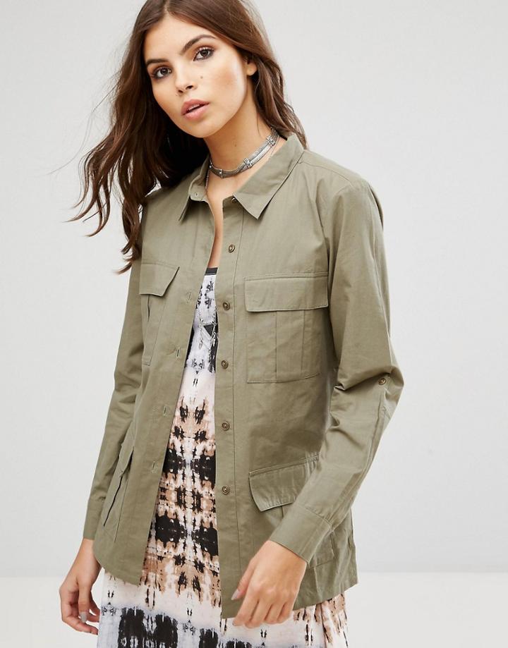 Rock & Religion Utility Festival Jacket - Green