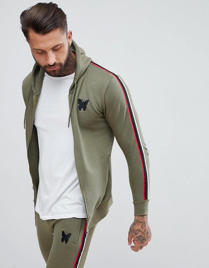 Good For Nothing Hoodie In Khaki - Green