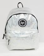 Hype Backpack In Holographic Silver - Silver