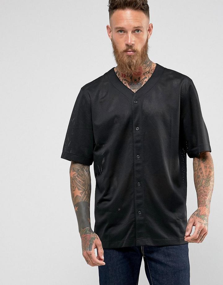 Weekday Telly Mesh Short Sleeve - Black