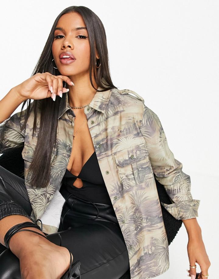 Guess Shirt In Khaki-green