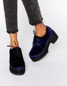 Asos Obaca Chunky Lace Up Shoes - Navy