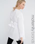 Isabella Oliver Longline Waisted Shirt - White
