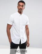 Noak Slim Short Sleeve Shirt - White