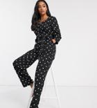 Y.a.s Petite Arianna Polka Dot Jumpsuit-black