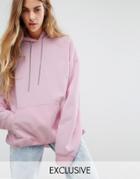 Reclaimed Vintage Oversized Hoodie With Chain Detail - Pink