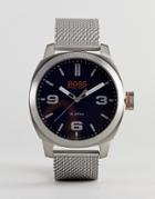 Boss Orange By Hugo Boss Hong Kong Watch With Blue Dial - Silver