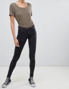 Noisy May Low Rise Skinny Jegging - Gray