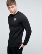 11 Degrees Sweatshirt With Logo - Black