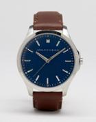 Armani Exchange Brown Leather Watch Ax2181 - Brown