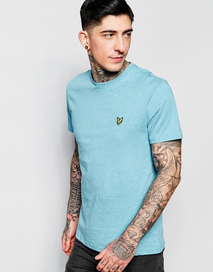 Lyle & Scott T-shirt With Eagle Logo In Aqua Marl - Aqua Marl